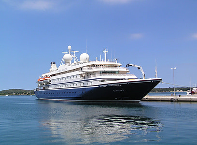 white and black cruise ship thumbnail