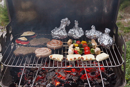 assorted bbq's in charcoal grill thumbnail