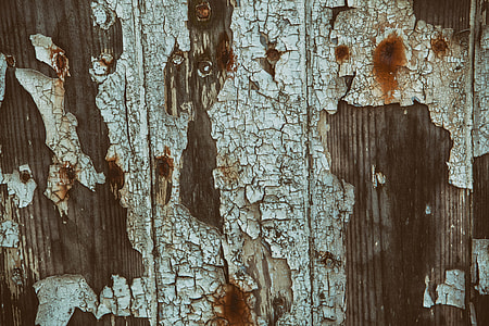 Close-up texture shot of fractured wood and paint, image captured with a Canon 5D DSLR thumbnail