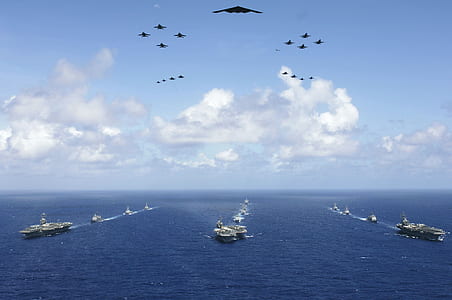 fleet of navy traveling on sea thumbnail