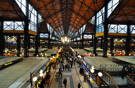Budapest great market hall in Budapest, Hungary thumbnail