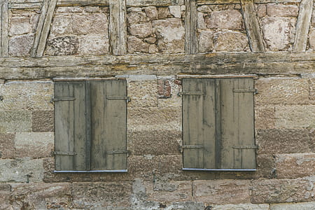 bricks, wall, vintage, windows thumbnail