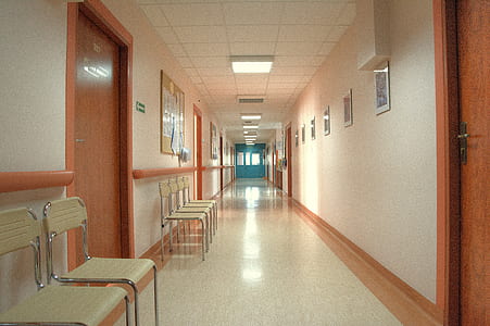 hall way and brown wooden doors thumbnail