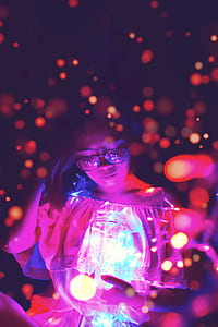 woman background bokeh light thumbnail