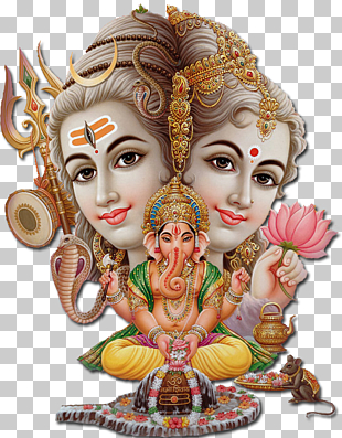 Shiva Parvati Ganesha Hinduism , Lord Shiva Transparent , Ganesha illustration PNG clipart