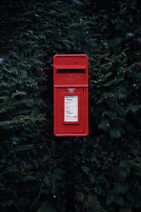 rectnagular red steel mail box thumbnail