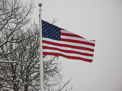 US flag on pole thumbnail