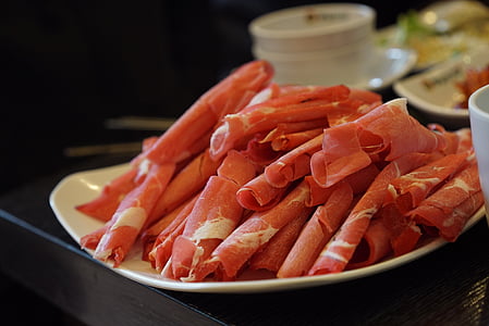 slice raw meat in plate thumbnail