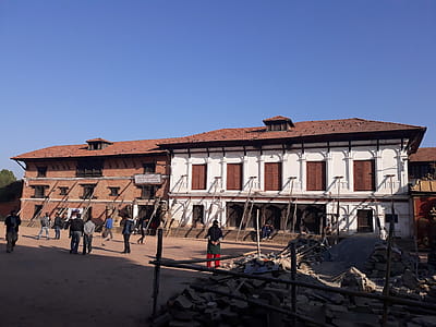 People at Bhaktapur Durbar Square and the National Art Museum located at Bhaktapur, Nepal. thumbnail