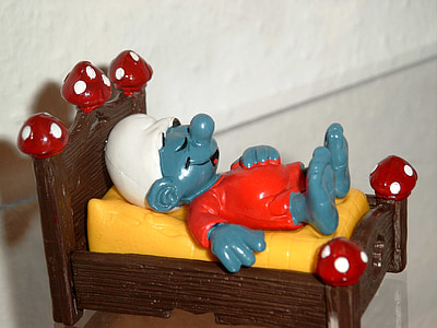 Smurfs character sleeping figurine thumbnail