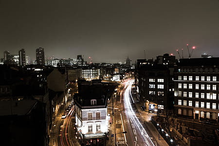 aerial photo of city during nighttime timelapse photography thumbnail