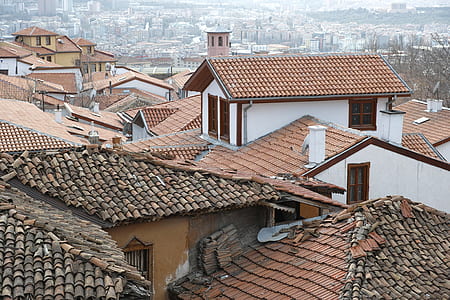 brown roof brick houses thumbnail