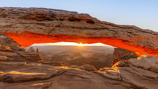 stone arch during sunrise thumbnail