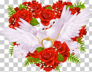 Love Rose Heart , Wedding flowers , red rose flower wreath PNG clipart