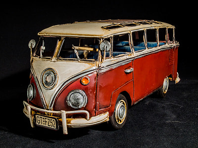 red and white Volkswagen T1 photo thumbnail
