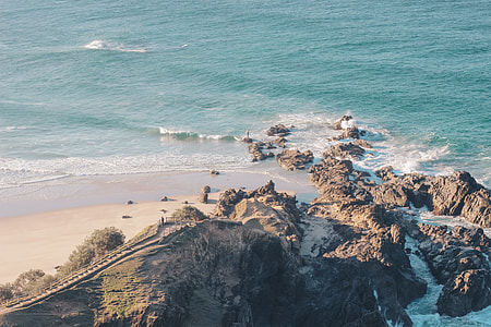 aerial photo of seashore during daytime thumbnail