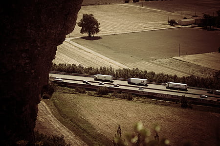 truck traveling on highway thumbnail