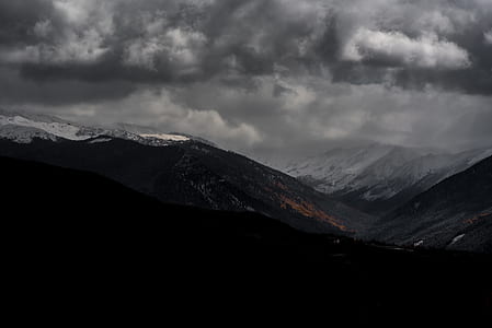 silhouette photo of mountain ridge thumbnail