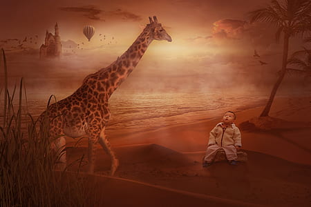 painting of giraffe thumbnail