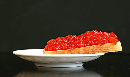 Sliced Bread With Fish Roe on Top thumbnail