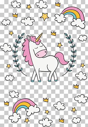 Unicorn , The unicorn under the rainbow, unicorn decor PNG clipart