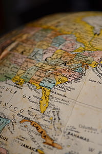 close-up photo of white and multicolored world map thumbnail