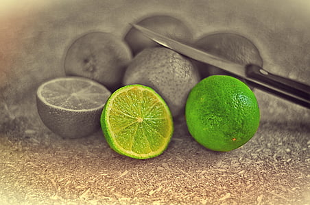 selective color photography of lemon and knife thumbnail