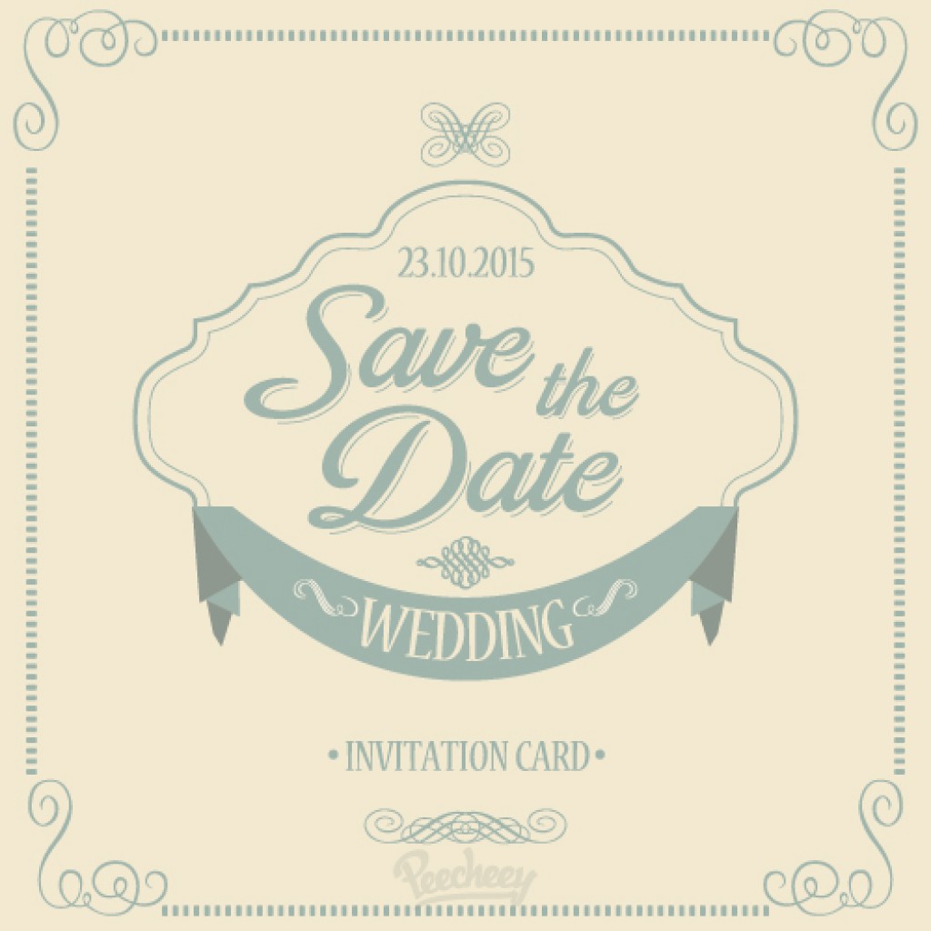 save the date wedding invitation ai file free graphics uihere