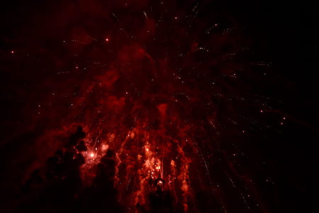 volcanic eruption at nighttime thumbnail