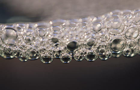 bubbles, liquid, macro, bubbles background, water, clear thumbnail