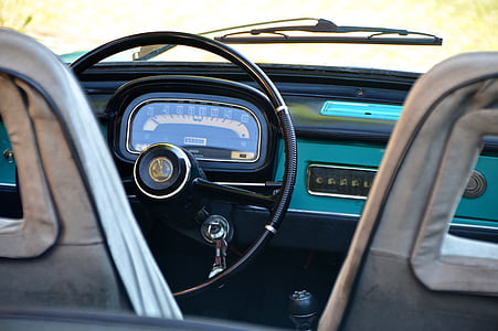 black vehicle steering wheel thumbnail