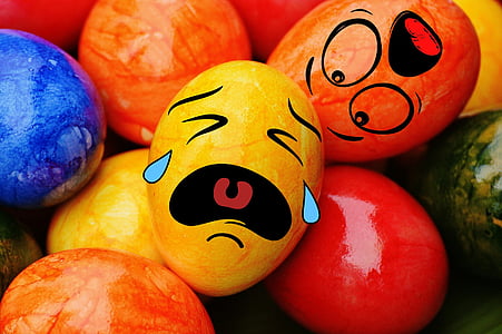 eggs painted with drying emoji artwork thumbnail