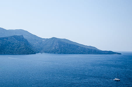 body of water near mountains thumbnail