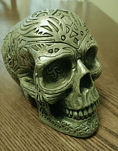 gray metal Calavera decor thumbnail