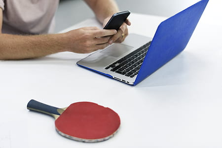 man, smartphone, blue, laptop thumbnail