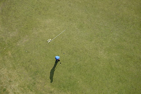 aerial photography of person looking at the grass thumbnail