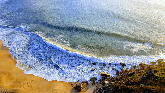 high-angle photograph of shoreline thumbnail