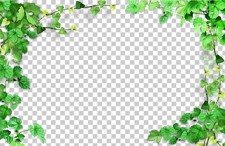 Green, Green leaves frame,Plant Frame, green textile PNG clipart
