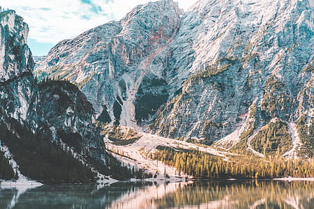 Beautiful Scenery Over the Lake Braies, Dolomites thumbnail