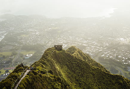 aerial photography of green mountain at daytime thumbnail