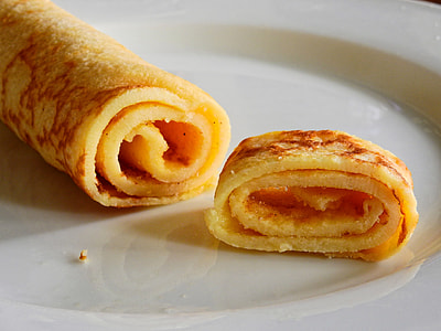 pancake on white ceramic plate thumbnail