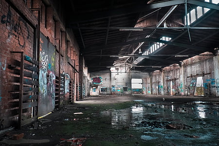 interior of building with graffiti walls thumbnail