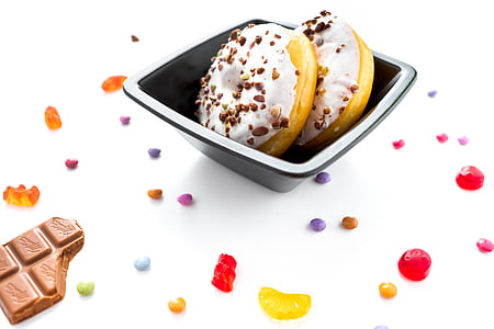 two baked doughnuts on bowl thumbnail