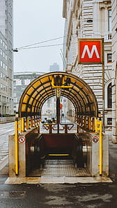 selective photography of subway stairs thumbnail