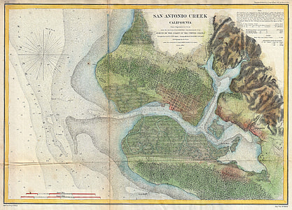 1857 Map of Oakland in California thumbnail