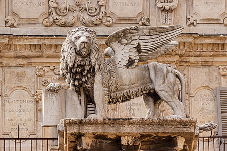white concrete lion concrete statue thumbnail