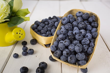 two bowls of blueberries thumbnail