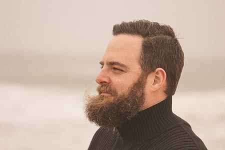 Depth of Field Photography of Man in Black Turtle Neck Top thumbnail