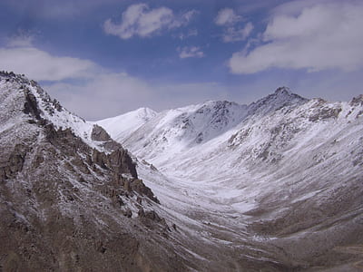 Snow Capped Mountain Under Cloudy Sky thumbnail