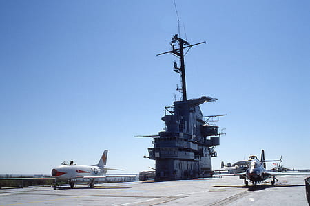 white plane on ship thumbnail